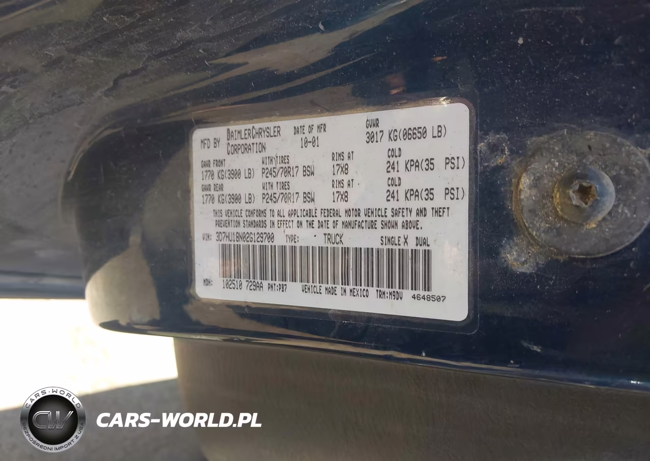 2002 Dodge Ram 1500 St VIN:3D7HU18N02G129700 - 9
