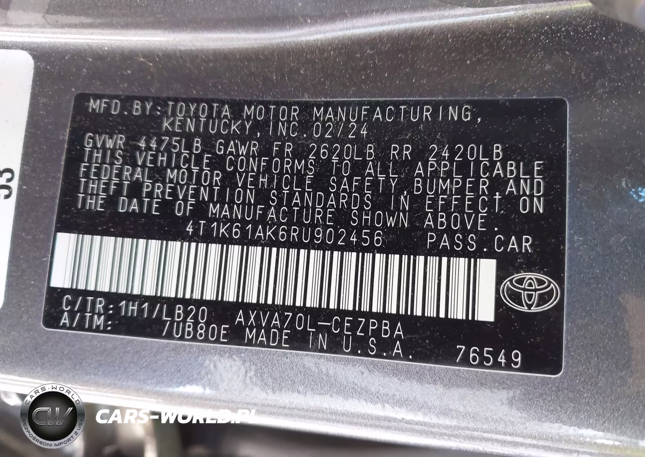 2024 Toyota Camry Xse VIN:4T1K61AK6RU902456 - 9