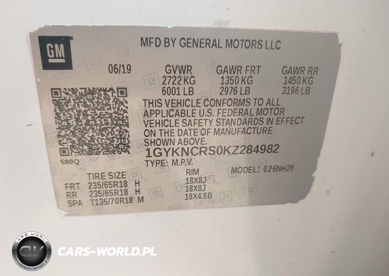 2019 Cadillac Xt5 Luxury VIN:1GYKNCRS0KZ284982 - 9