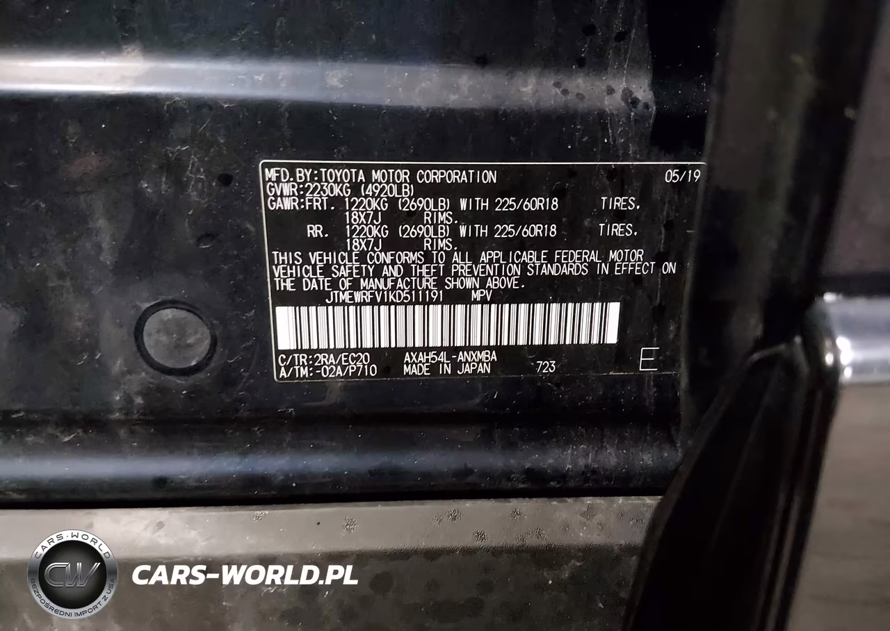 2019 Toyota Rav4 Hybrid Xse VIN:JTMEWRFV1KD511191 - 9