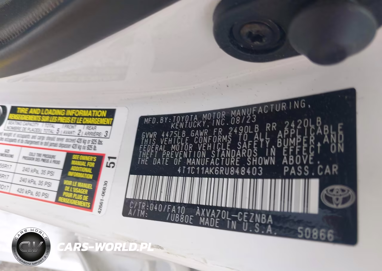 2024 Toyota Camry Le VIN:4T1C11AK6RU848403 - 9