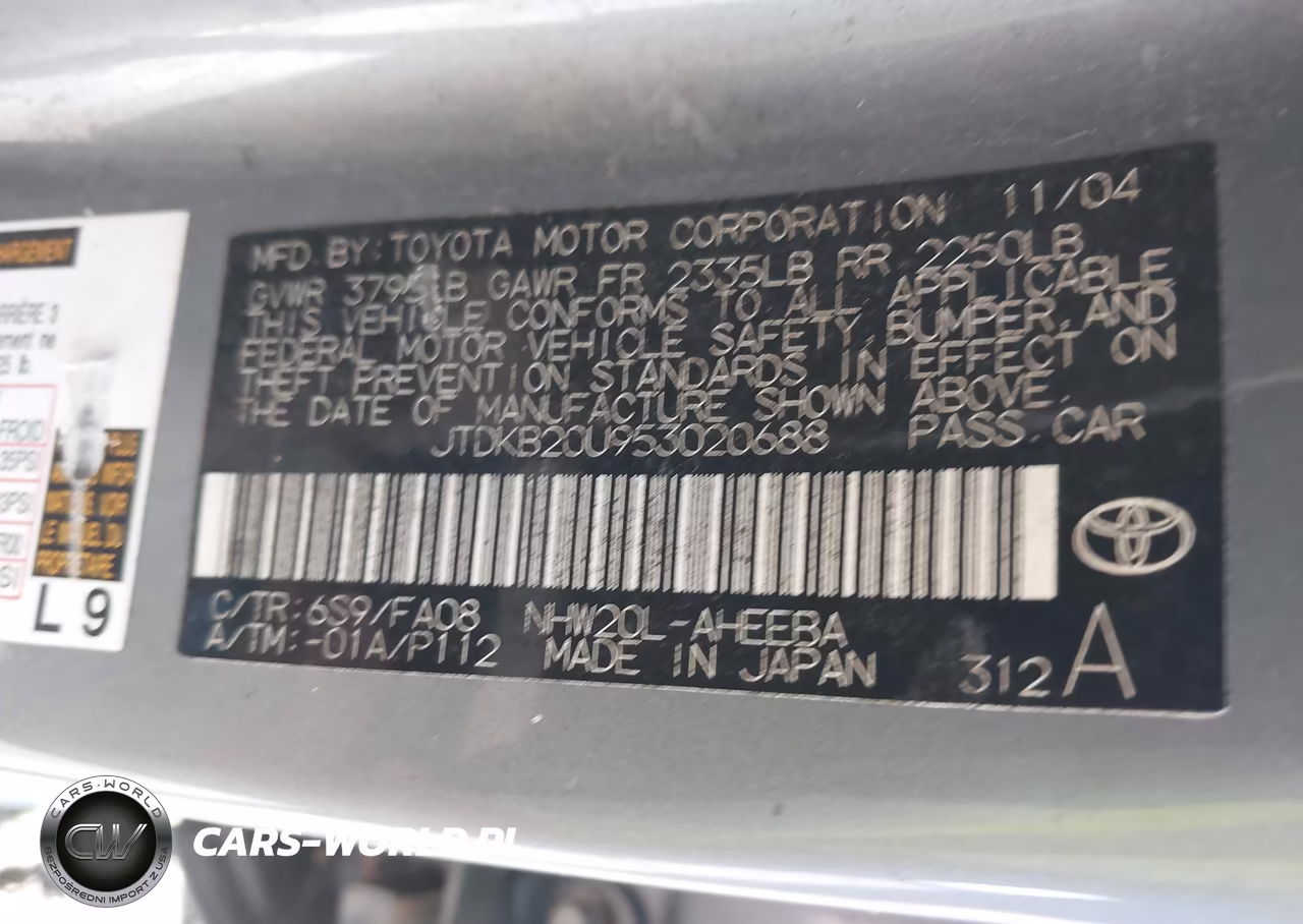 2005 Toyota Prius VIN:JTDKB20U953020688 - 9