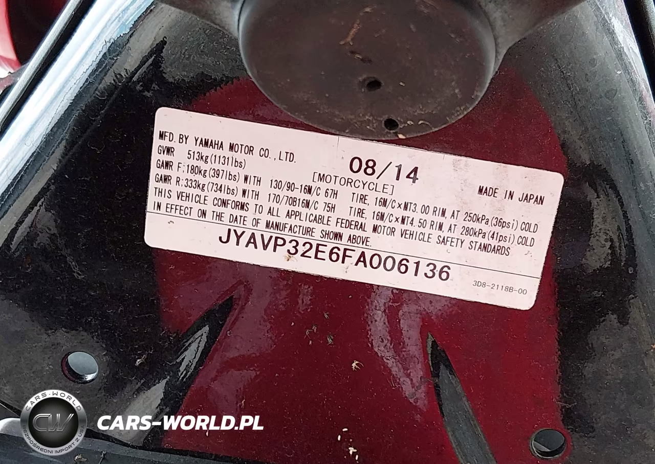 2015 Yamaha Xvs1300 Ct-Ctb VIN:JYAVP32E6FA006136 - 10