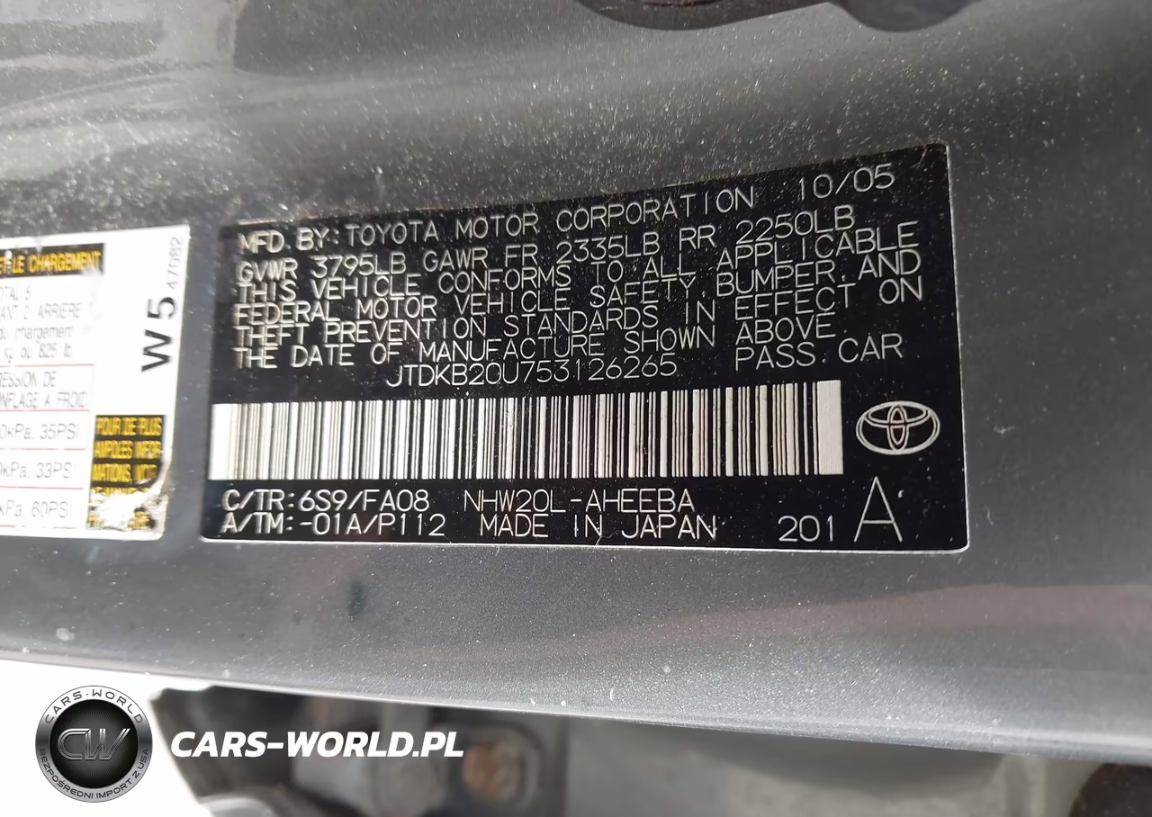 2005 Toyota Prius VIN:JTDKB20U753126265 - 9