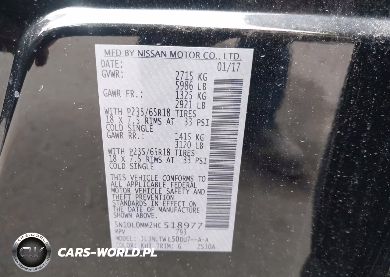 2017 Infiniti Qx60 VIN:5N1DL0MM2HC518977 - 9
