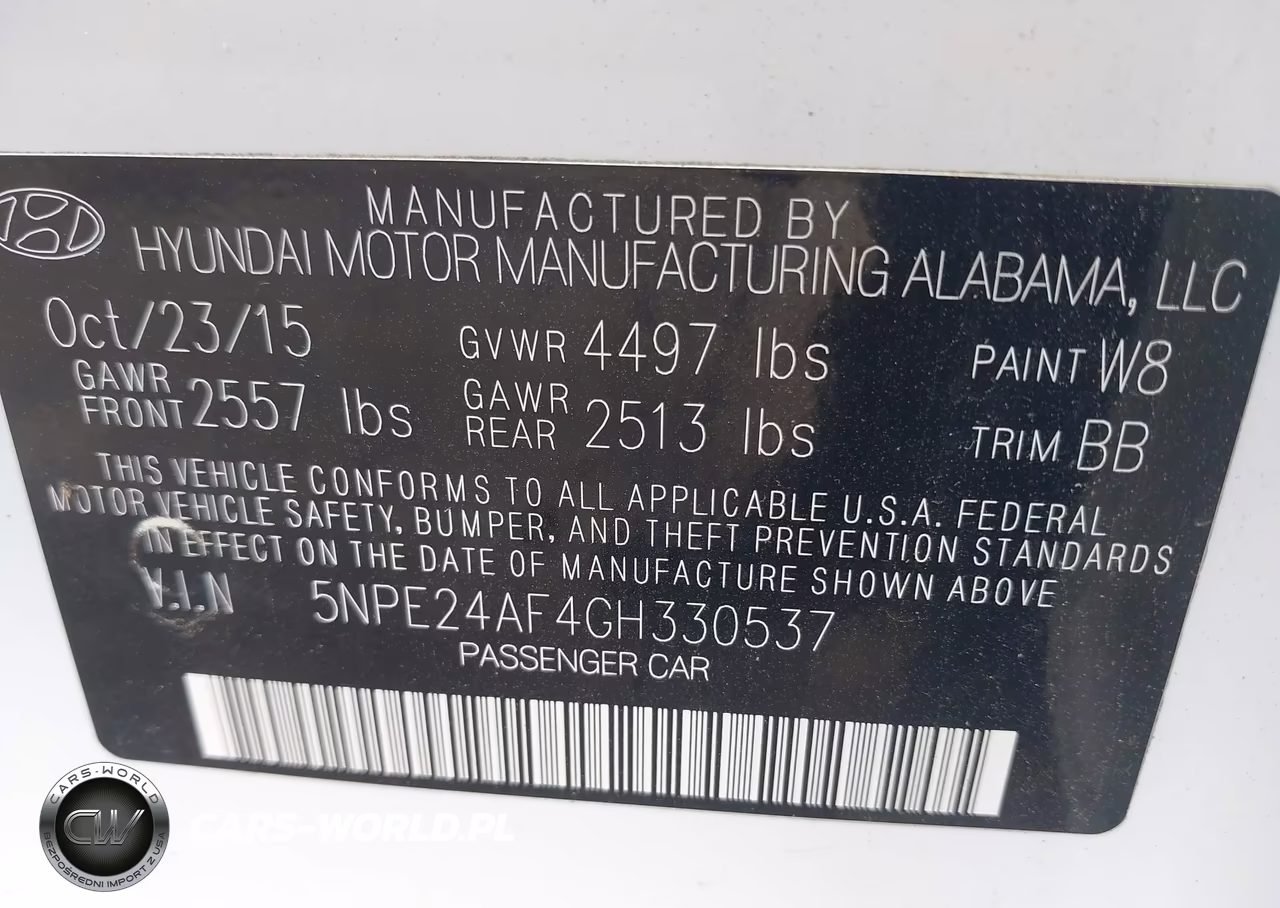 2016 Hyundai Sonata Se VIN:5NPE24AF4GH330537 - 9