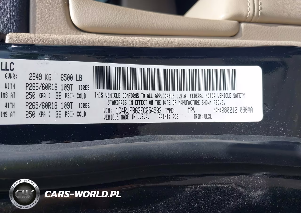 2014 Jeep Grand Cherokee Limited VIN:1C4RJFBG3EC254583 - 9