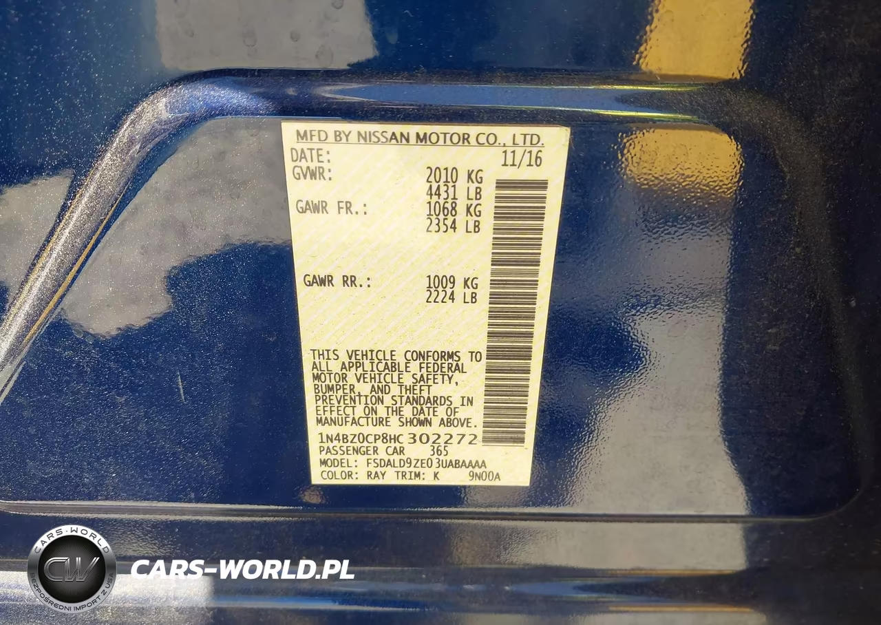 2017 Nissan Leaf Sv VIN:1N4BZ0CP8HC302272 - 9