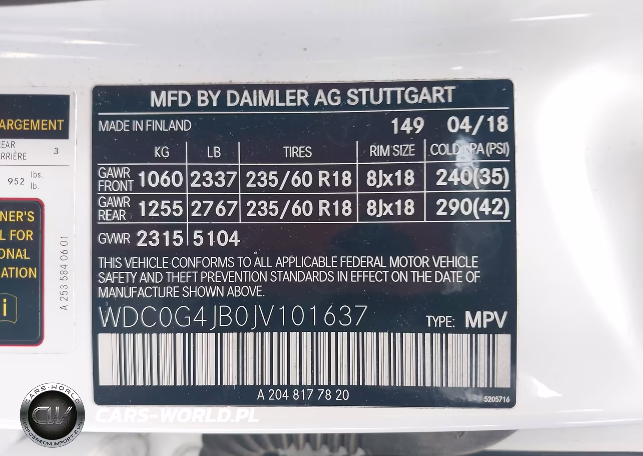 2018 Mercedes-Benz Glc 300 VIN:WDC0G4JB0JV101637 - 9