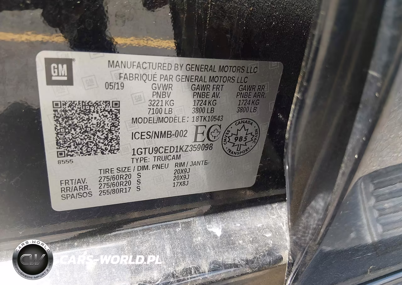 2019 GMC Sierra 1500 Elevation VIN:1GTU9CED1KZ359098 - 9