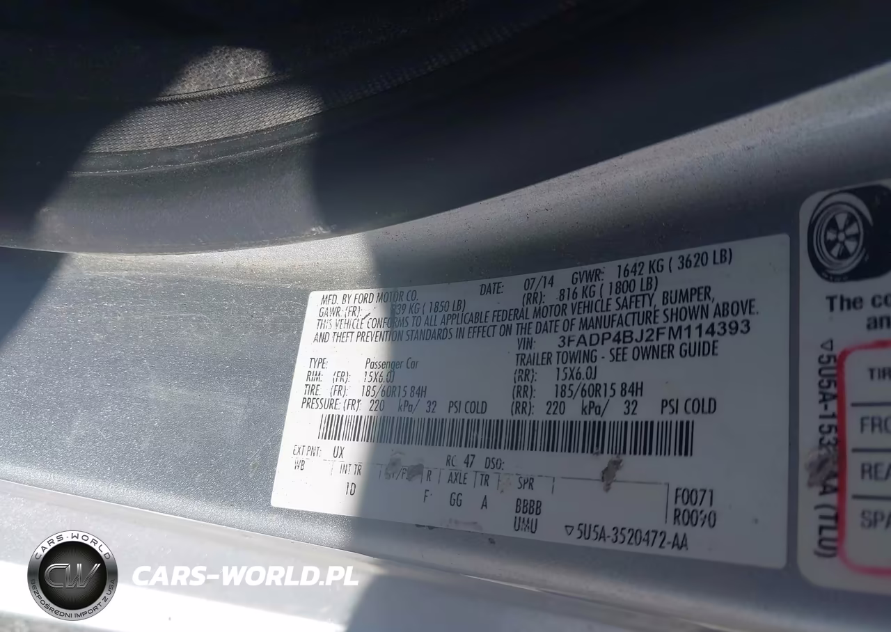 2015 Ford Fiesta Se VIN:3FADP4BJ2FM114393 - 9