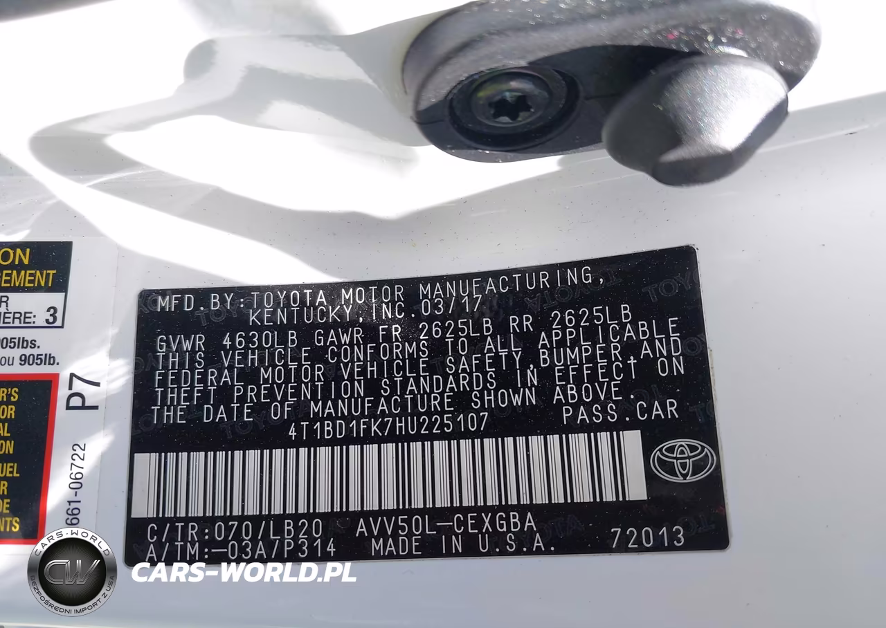 2017 Toyota Camry Hybrid Xle VIN:4T1BD1FK7HU225107 - 9