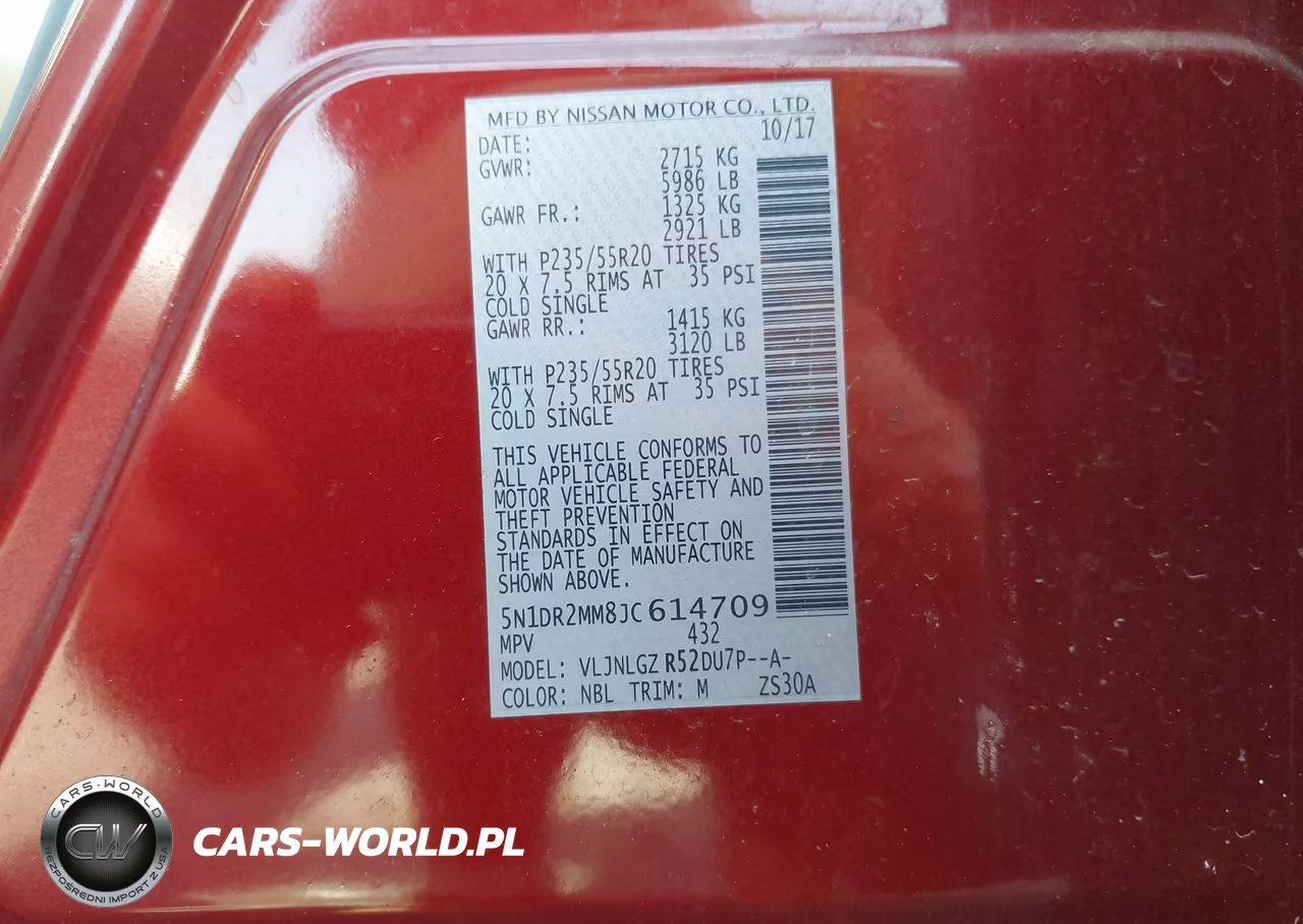 2018 Nissan Pathfinder Sl VIN:5N1DR2MM8JC614709 - 9