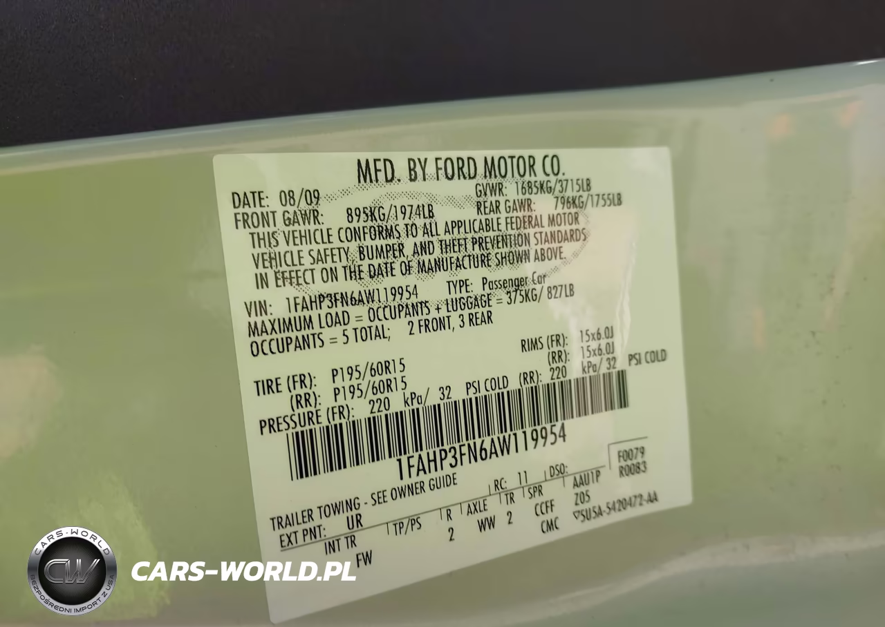2010 Ford Focus Se VIN:1FAHP3FN6AW119954 - 9