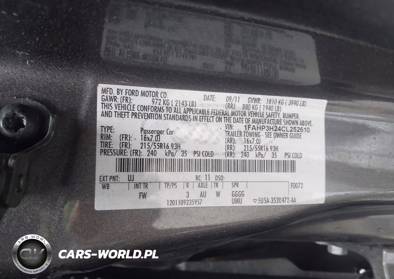 2012 Ford Focus Sel VIN:1FAHP3H24CL252610 - 9