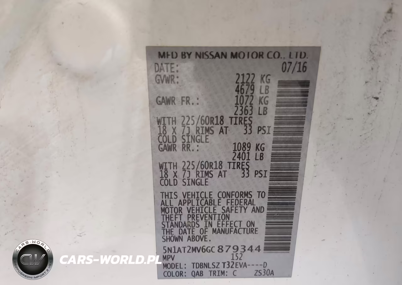 2016 Nissan Rogue Sl VIN:5N1AT2MV6GC879344 - 9