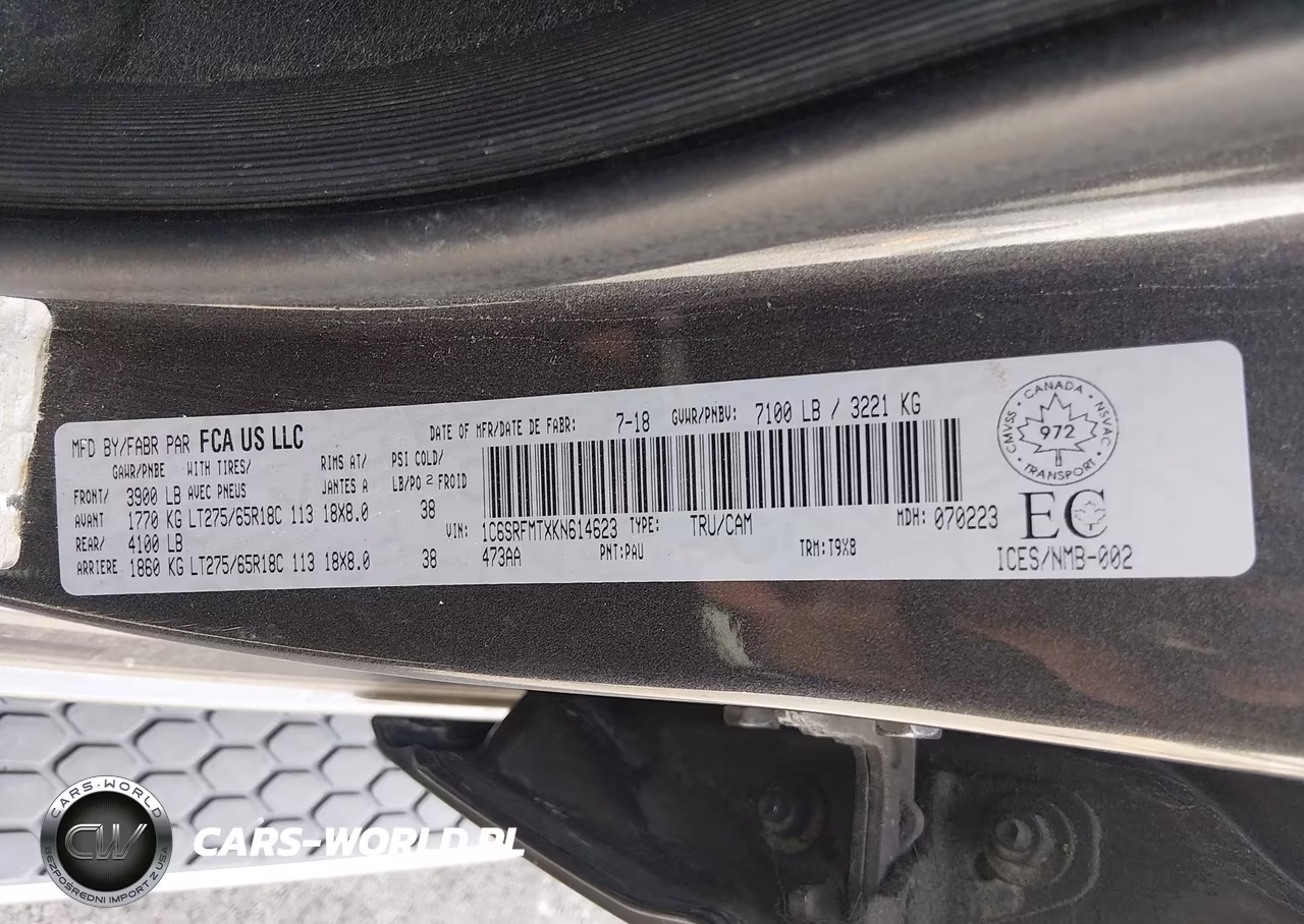 2019 Ram 1500 Big Horn VIN:1C6SRFMTXKN614623 - 9