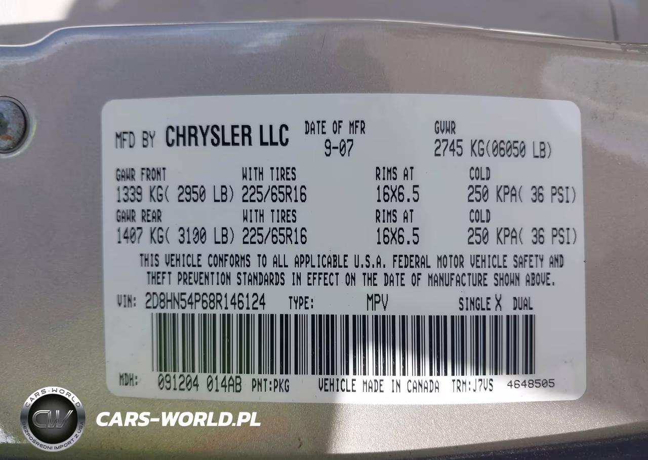 2008 Dodge Grand Caravan Sxt VIN:2D8HN54P68R146124 - 9