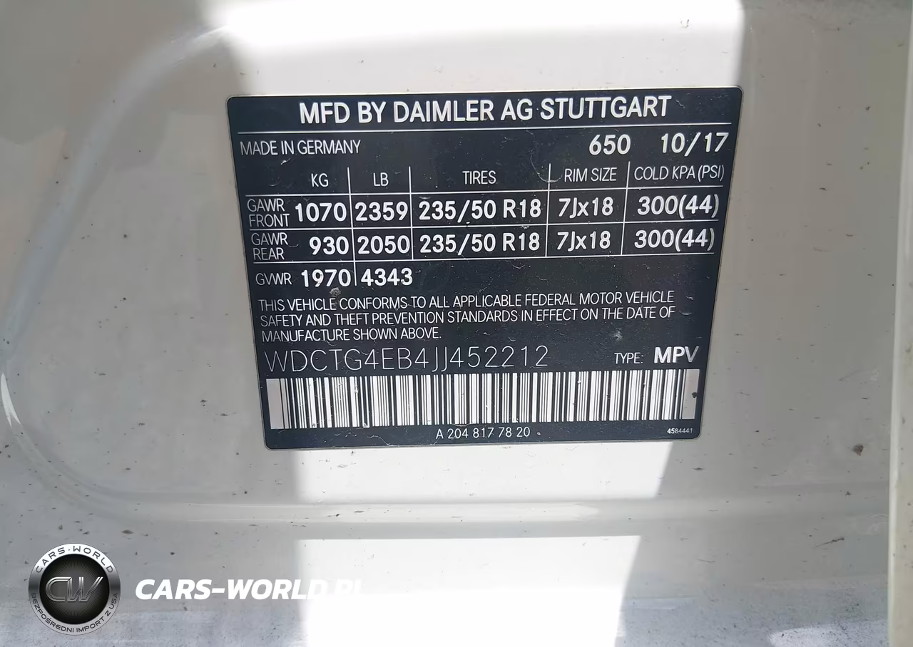 2018 Mercedes-Benz Gla 250 VIN:WDCTG4EB4JJ452212 - 9