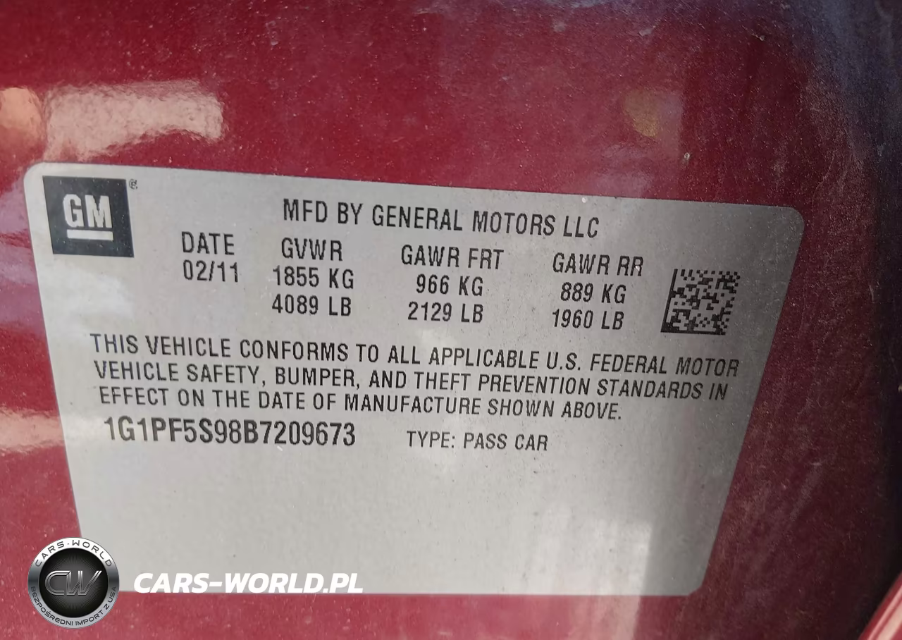 2011 Chevrolet Cruze 1Lt VIN:1G1PF5S98B7209673 - 9