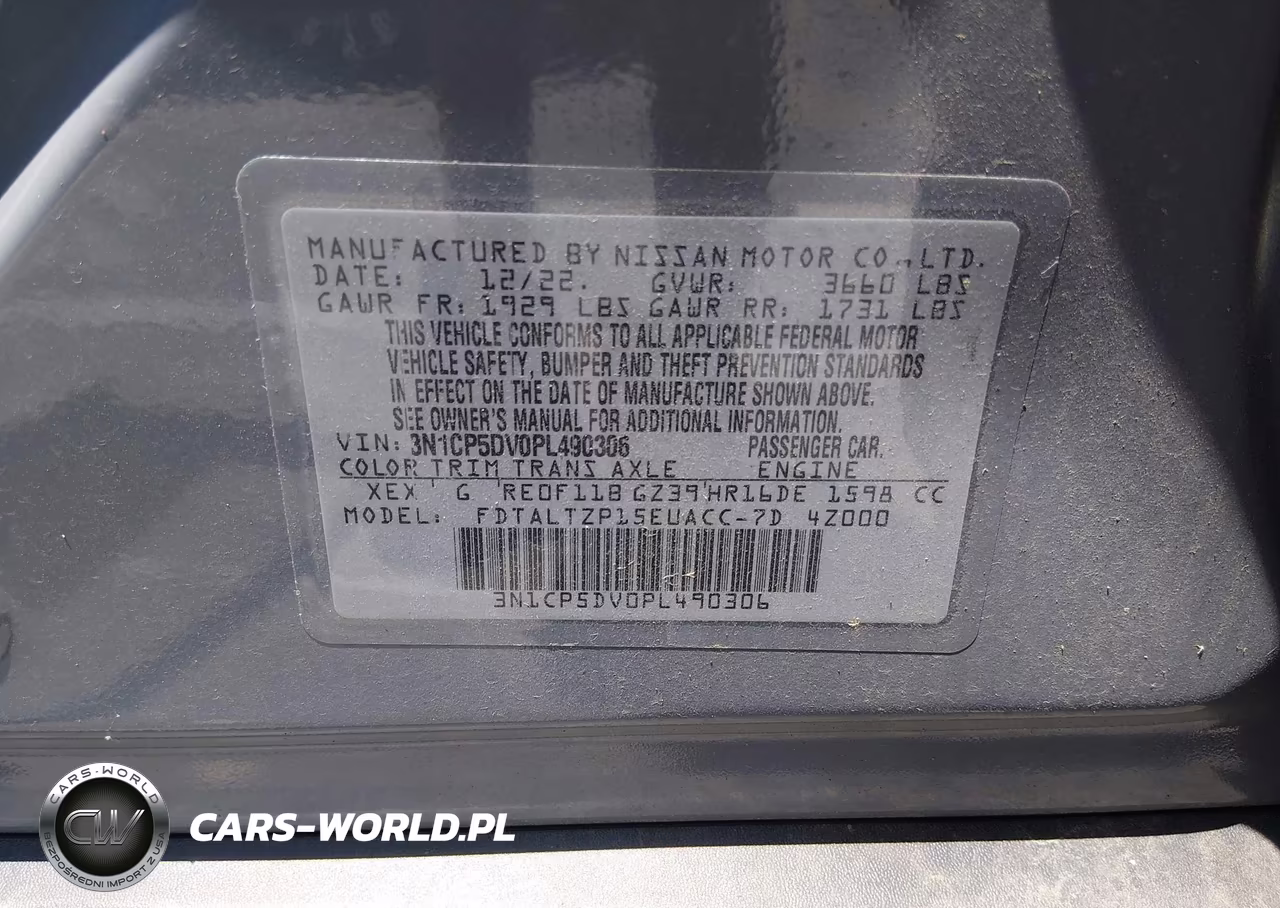 2023 Nissan Kicks Sr Xtronic Cvt VIN:3N1CP5DV0PL490306 - 9
