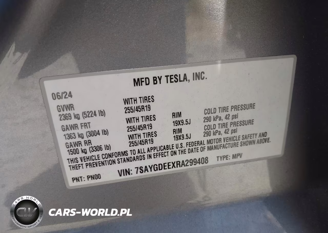 2024 Tesla Model Y Long Range Dual Motor All-Wheel Drive VIN:7SAYGDEEXRA299408 - 9