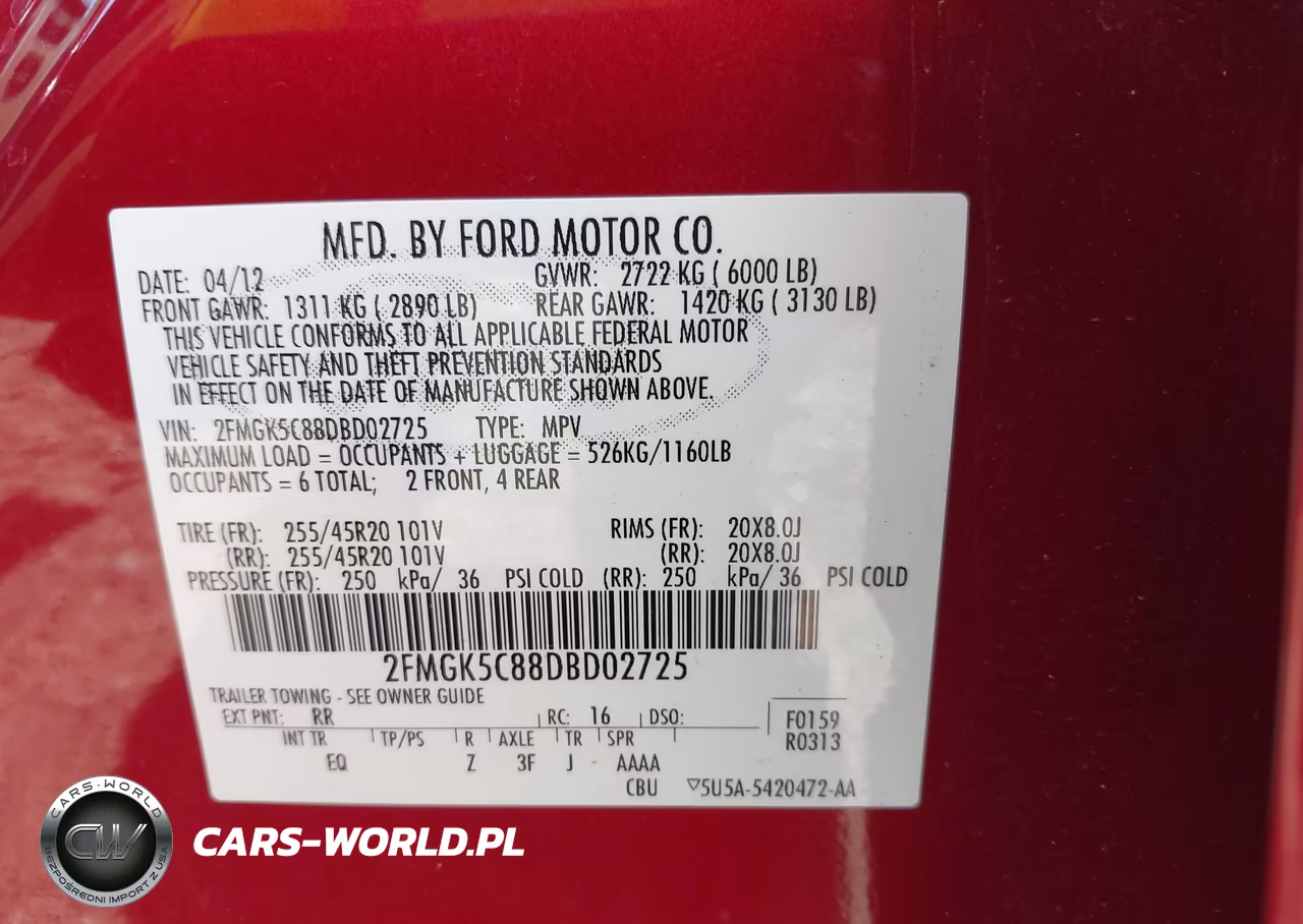 2013 Ford Flex Sel VIN:2FMGK5C88DBD02725 - 9