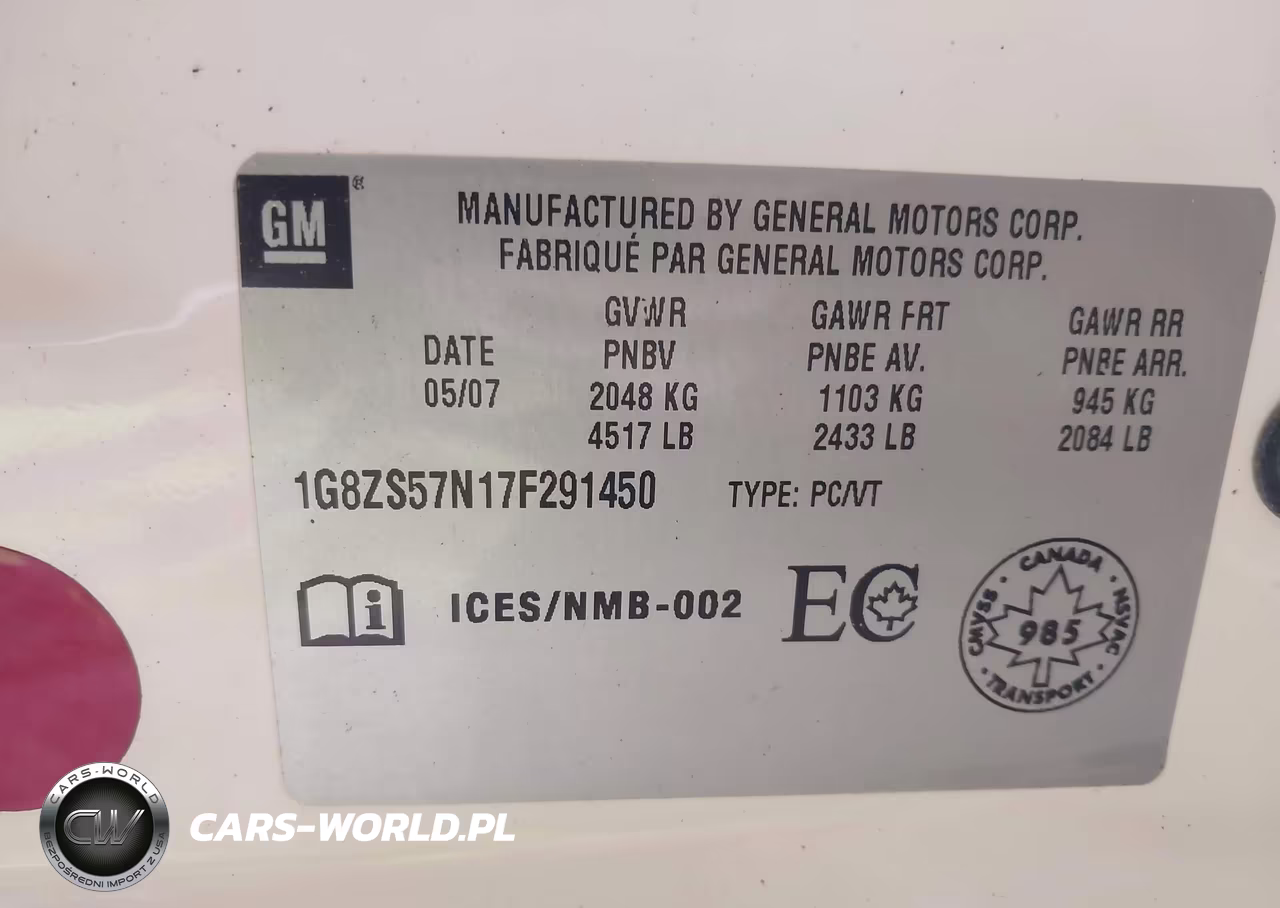 2007 Saturn Aura Xe VIN:1G8ZS57N17F291450 - 9