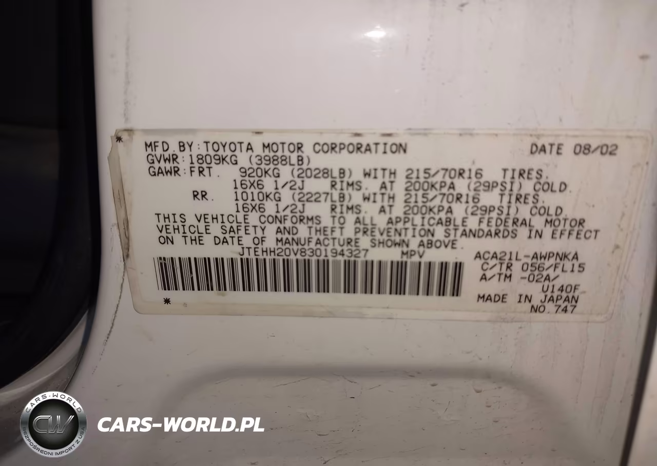 2003 Toyota Rav4 VIN:JTEHH20V830194327 - 9