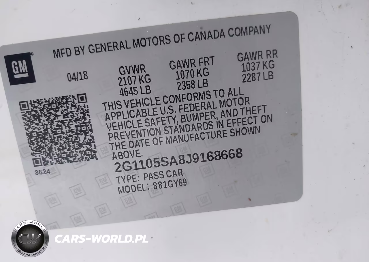 2018 Chevrolet Impala 1Lt VIN:2G1105SA8J9168668 - 9