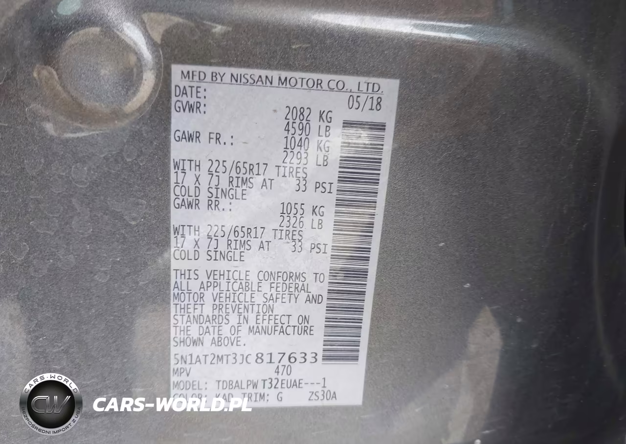 2018 Nissan Rogue S VIN:5N1AT2MT3JC817633 - 9