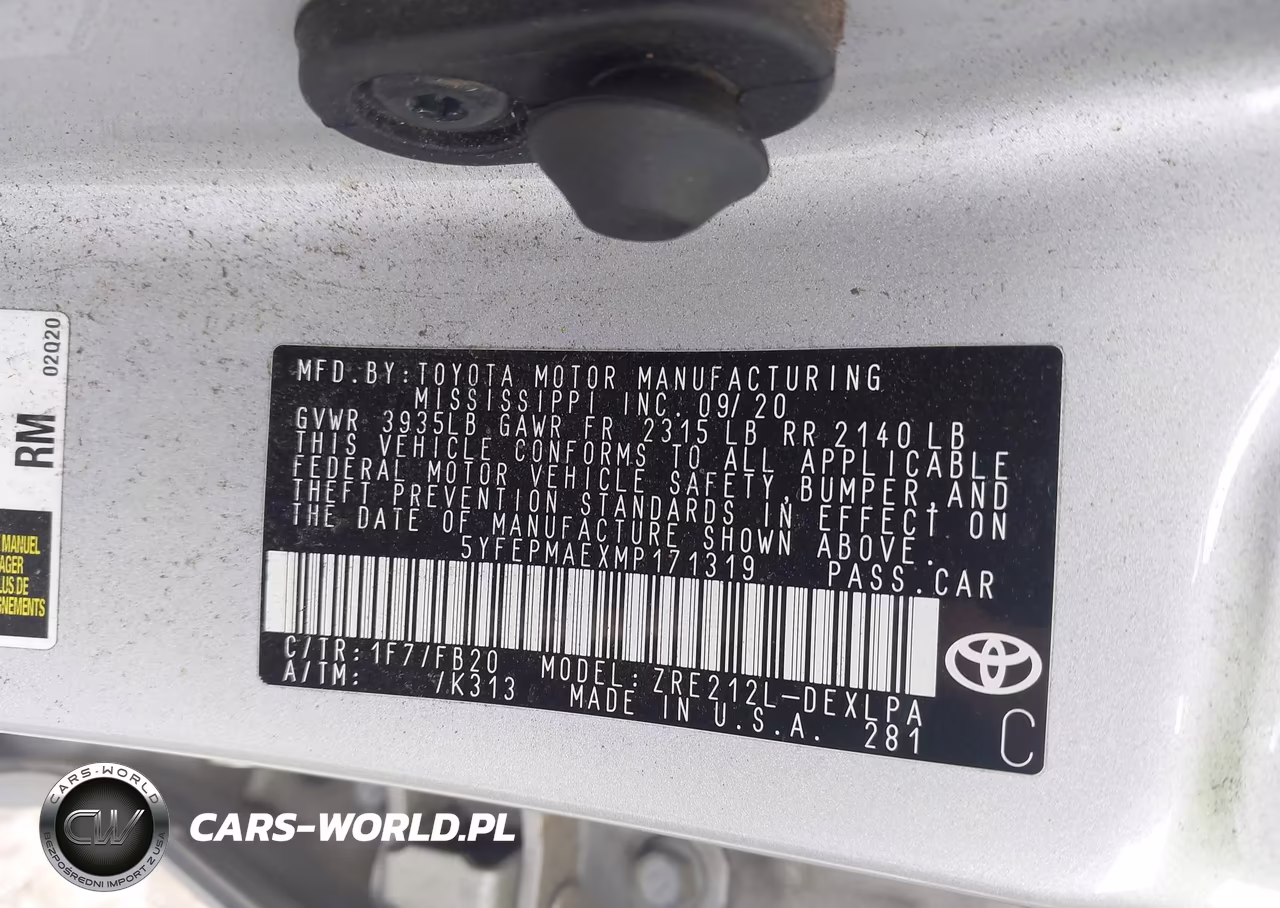 2021 Toyota Corolla Le VIN:5YFEPMAEXMP171319 - 9