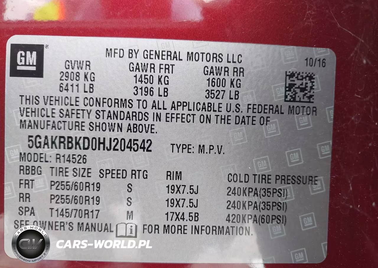 2017 Buick Enclave Leather VIN:5GAKRBKD0HJ204542 - 9