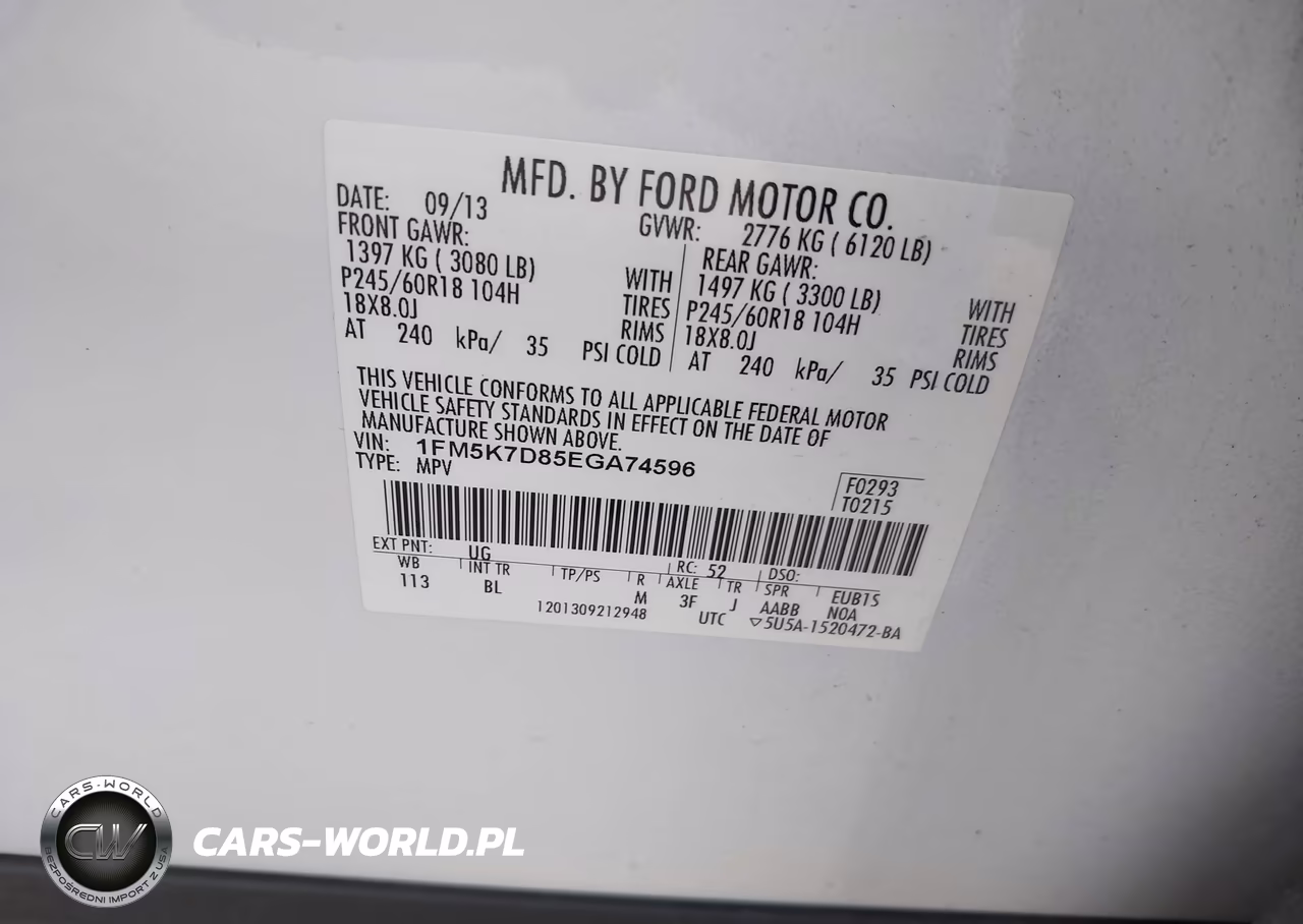 2014 Ford Explorer Xlt VIN:1FM5K7D85EGA74596 - 9