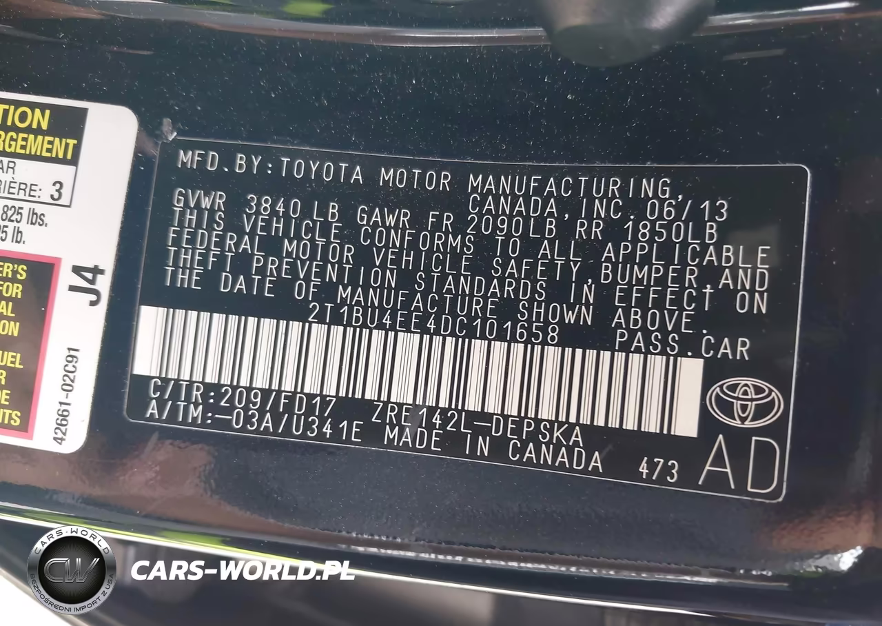 2013 Toyota Corolla S VIN:2T1BU4EE4DC101658 - 9