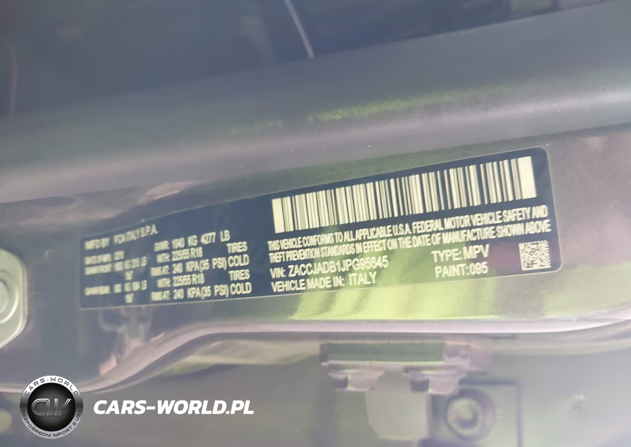 2018 Jeep Renegade Limited Fwd VIN:ZACCJADB1JPG95645 - 9