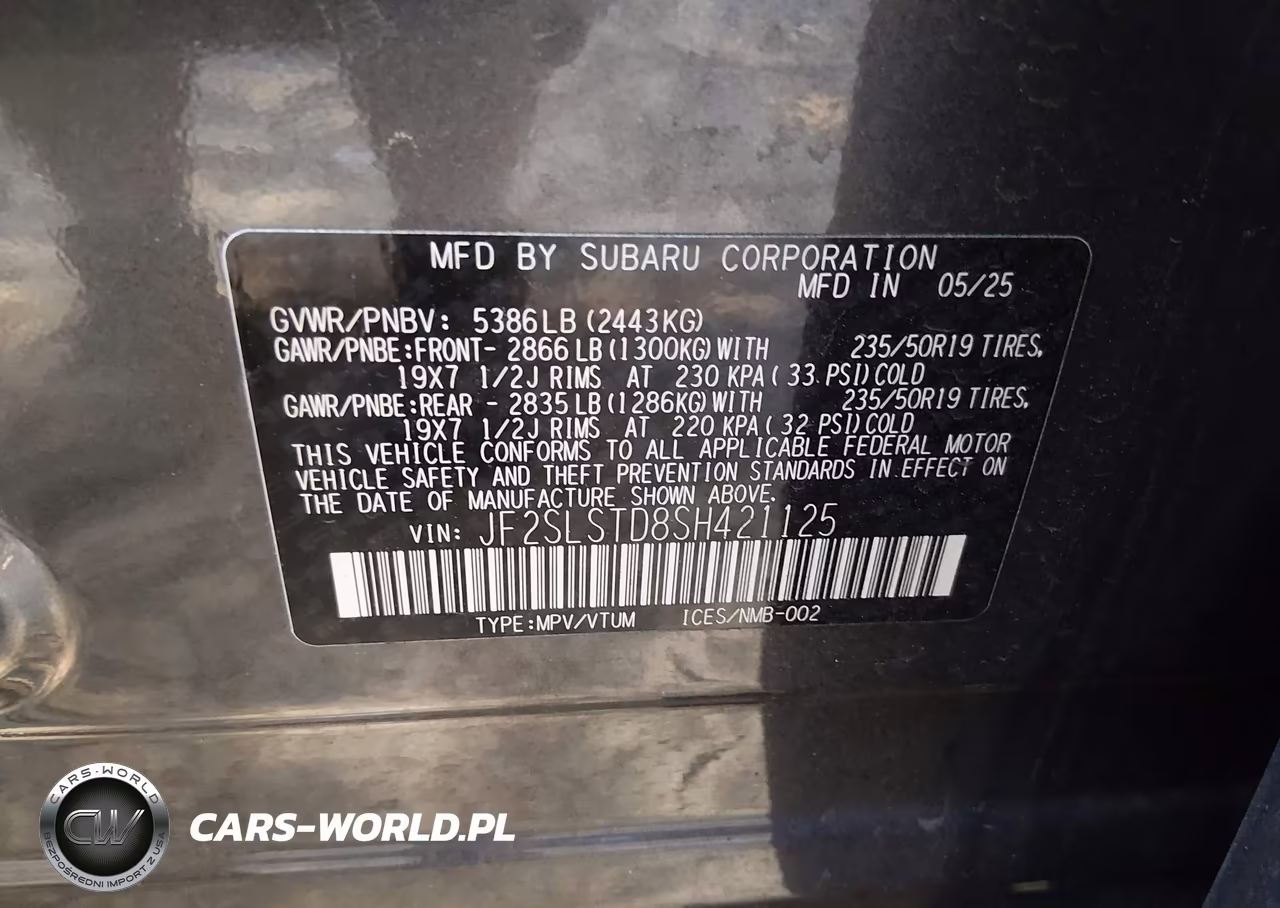 2025 Subaru Forester Touring Hybrid VIN:JF2SLSTD8SH421125 - 9