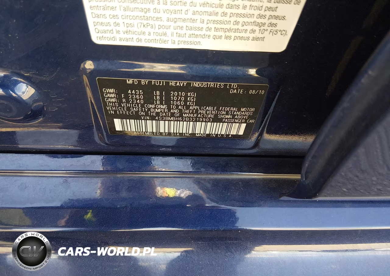 2011 Subaru Legacy 2.5I Prem Awp-Hk-Pwr Moon VIN:4S3BMBH62B3219903 - 9