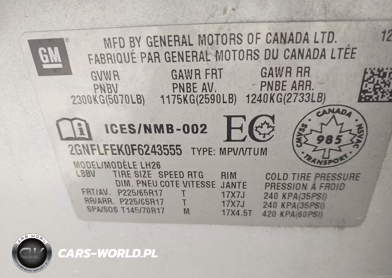 2015 Chevrolet Equinox 1Lt VIN:2GNFLFEK0F6243555 - 9