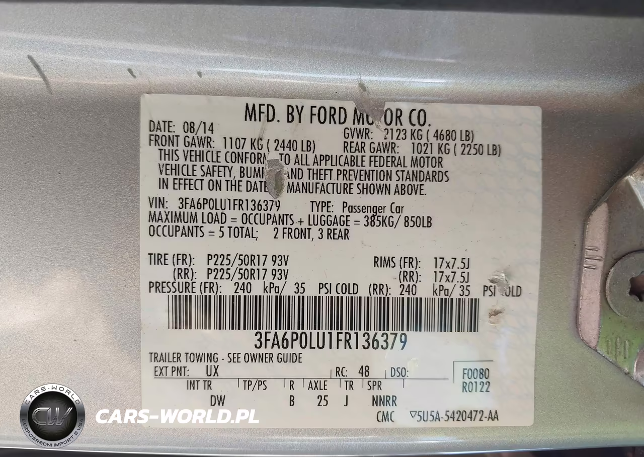 2015 Ford Fusion Hybrid Se VIN:3FA6P0LU1FR136379 - 9