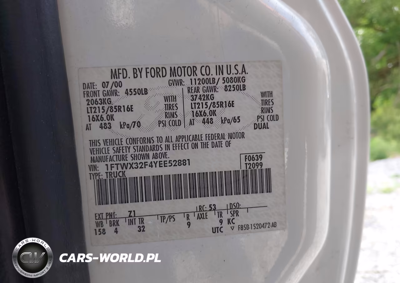 2000 Ford F-350 Lariat-Xl-Xlt VIN:1FTWX32F4YEE52881 - 6