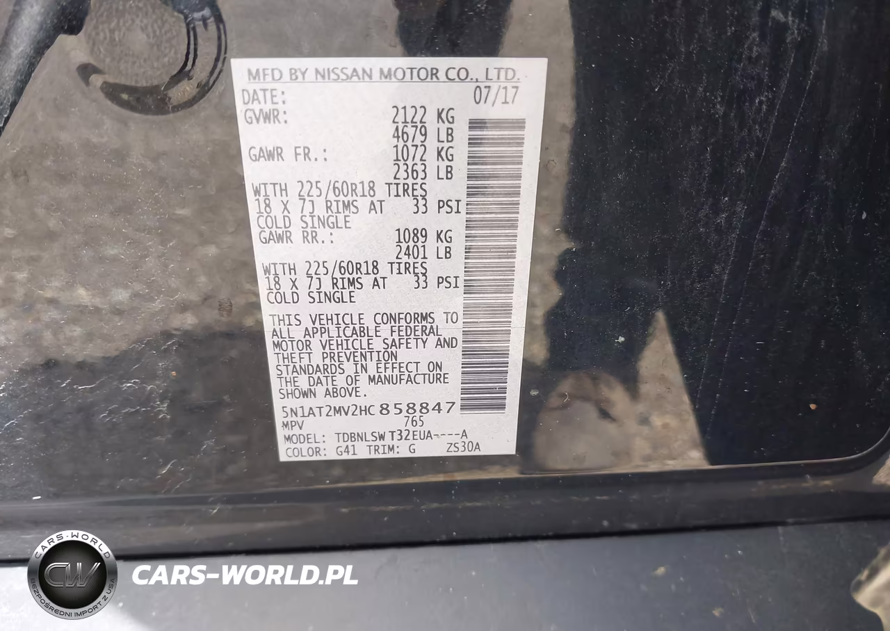 2017 Nissan Rogue Sl VIN:5N1AT2MV2HC858847 - 9