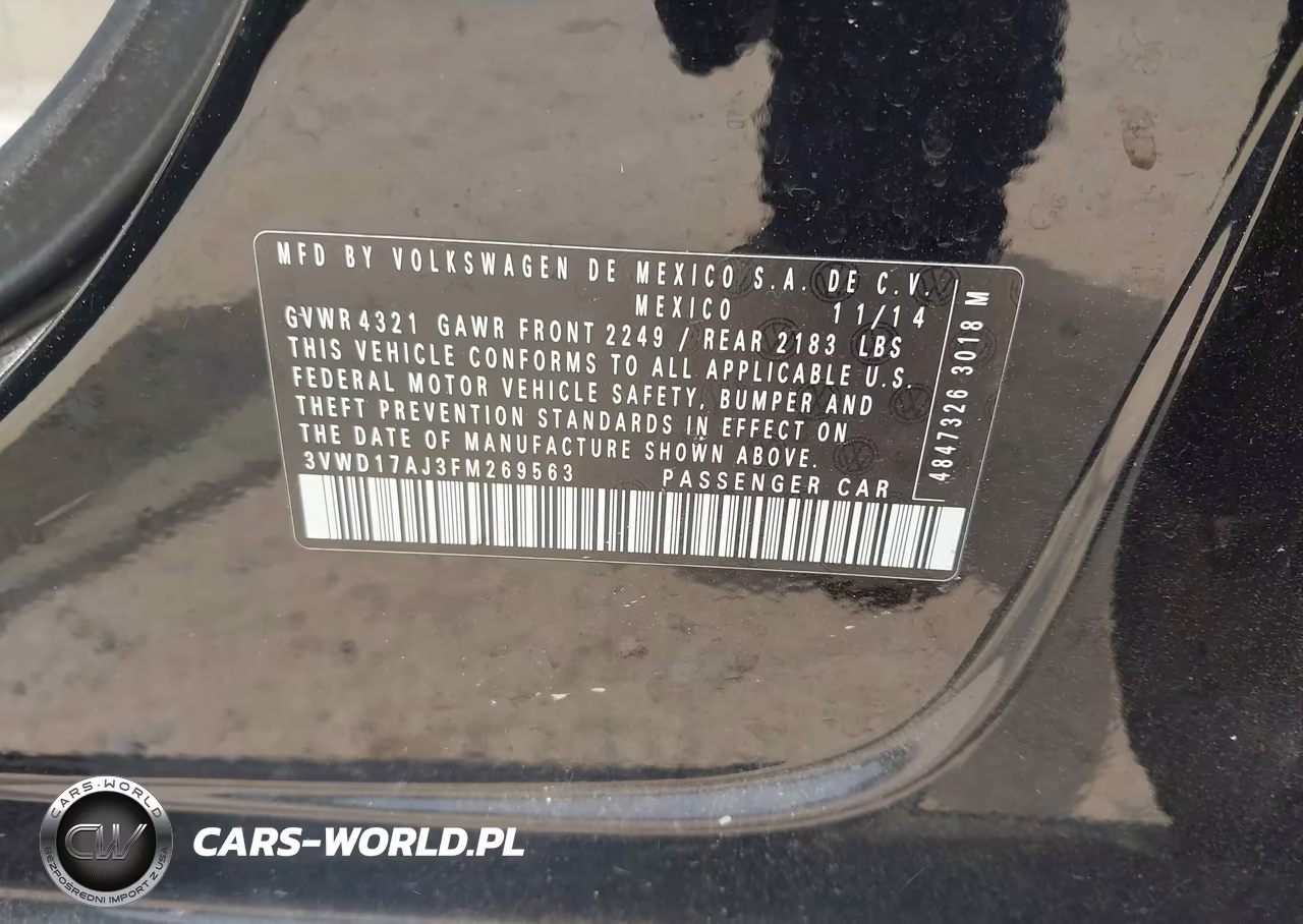 2015 Volkswagen Jetta 1.8T Se VIN:3VWD17AJ3FM269563 - 9