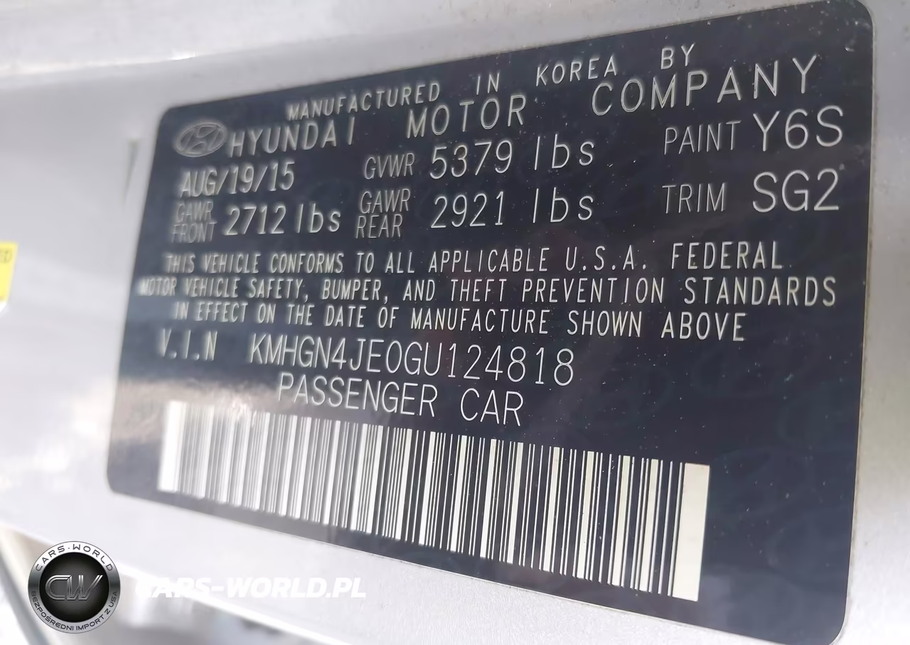 2016 Hyundai Genesis 3.8 VIN:KMHGN4JE0GU124818 - 9