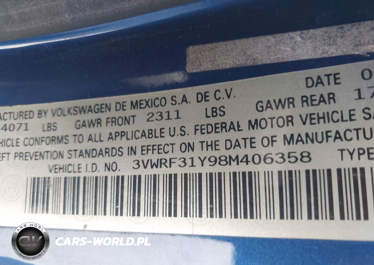 2008 Volkswagen New Beetle Se VIN:3VWRF31Y98M406358 - 9