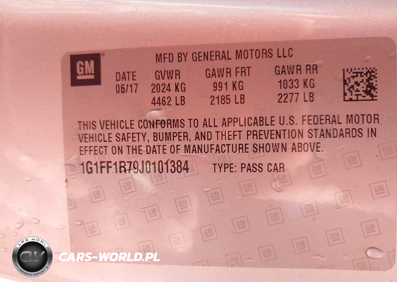 2018 Chevrolet Camaro 1Ss VIN:1G1FF1R79J0101384 - 9