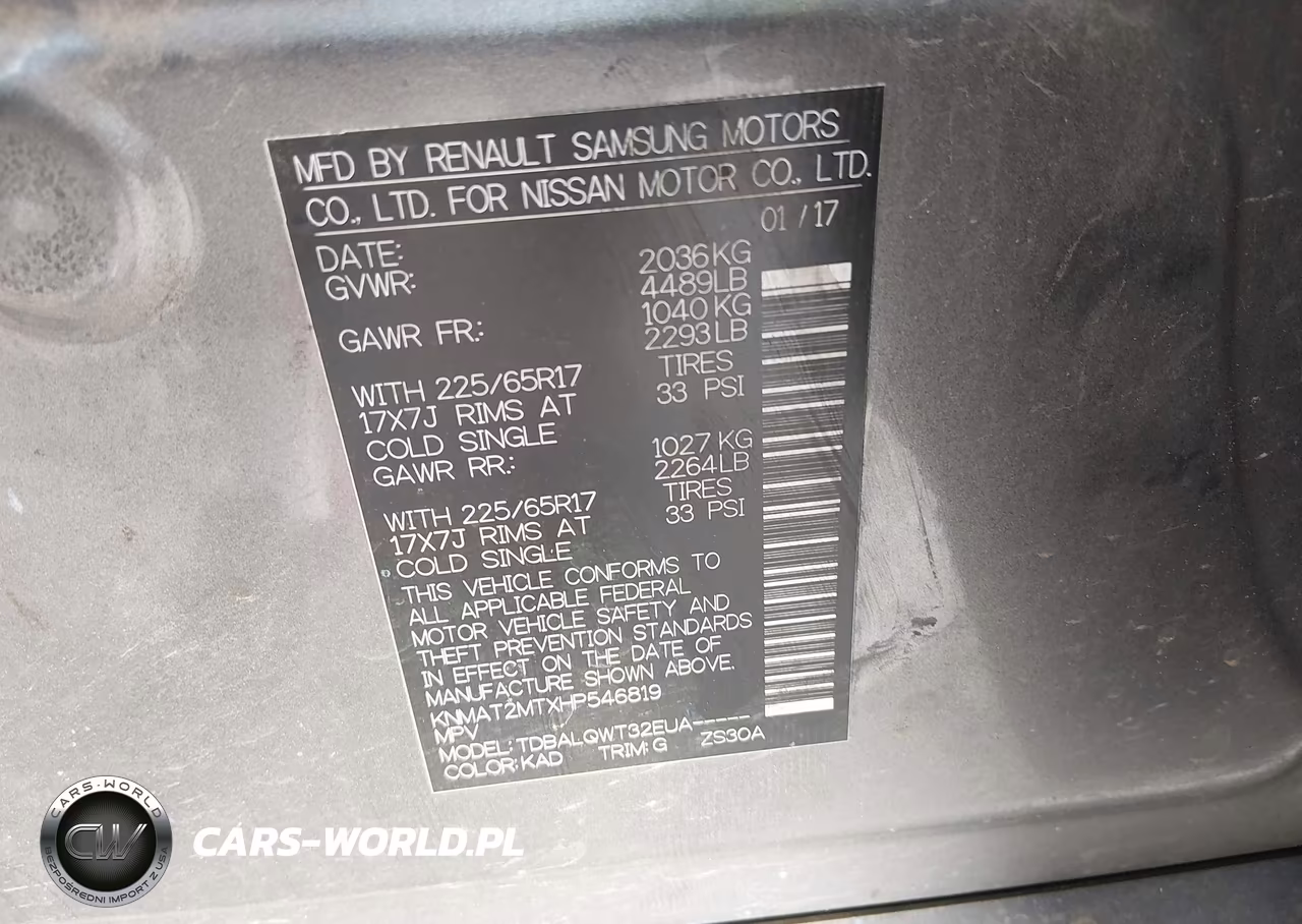 2017 Nissan Rogue Sv VIN:KNMAT2MTXHP546819 - 9