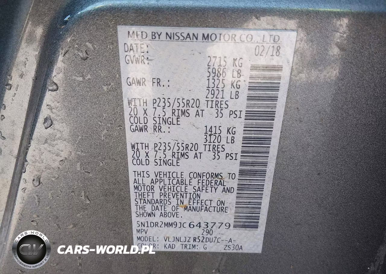 2018 Nissan Pathfinder Platinum VIN:5N1DR2MM9JC643779 - 9