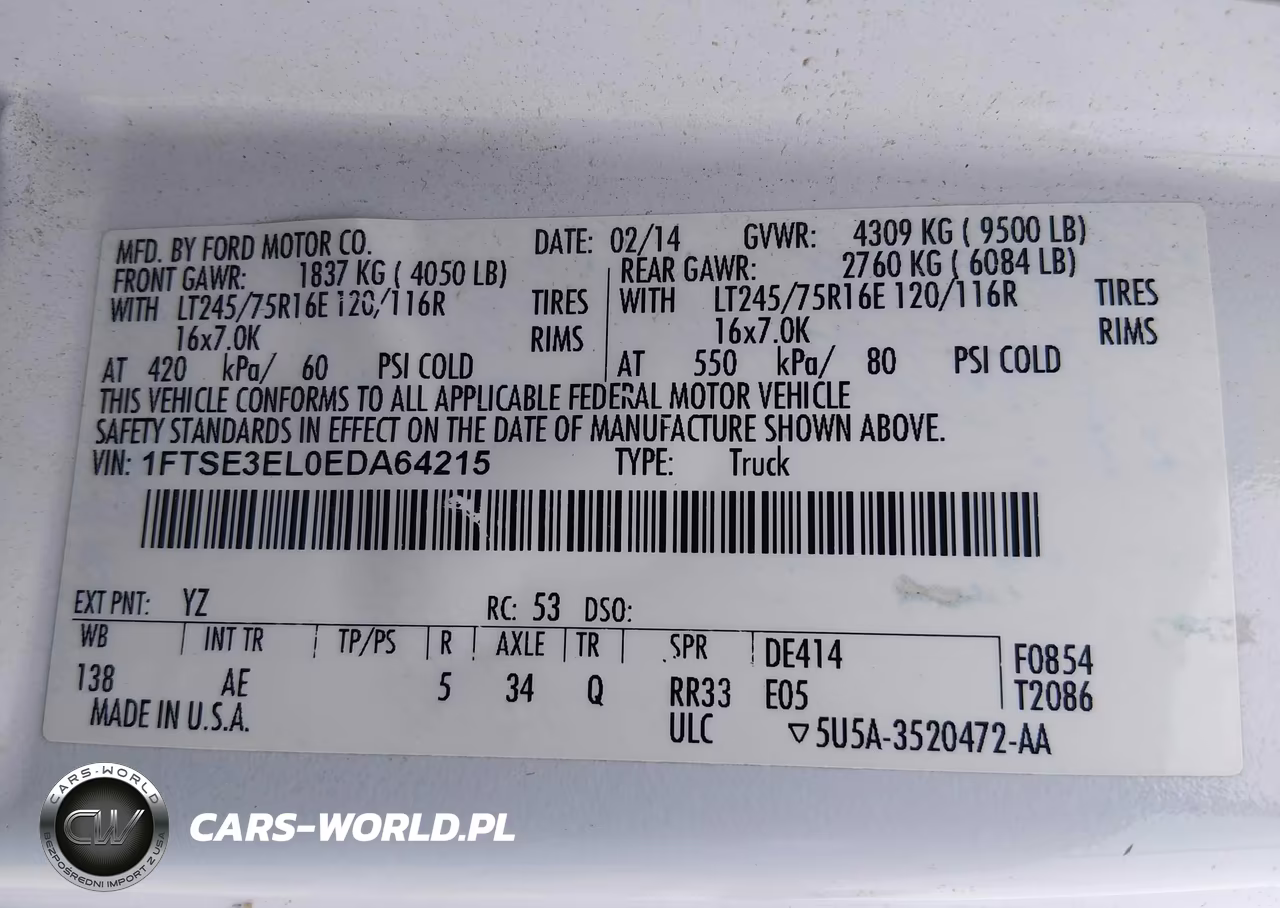 2014 Ford E-350 Super Duty Commercial VIN:1FTSE3EL0EDA64215 - 9
