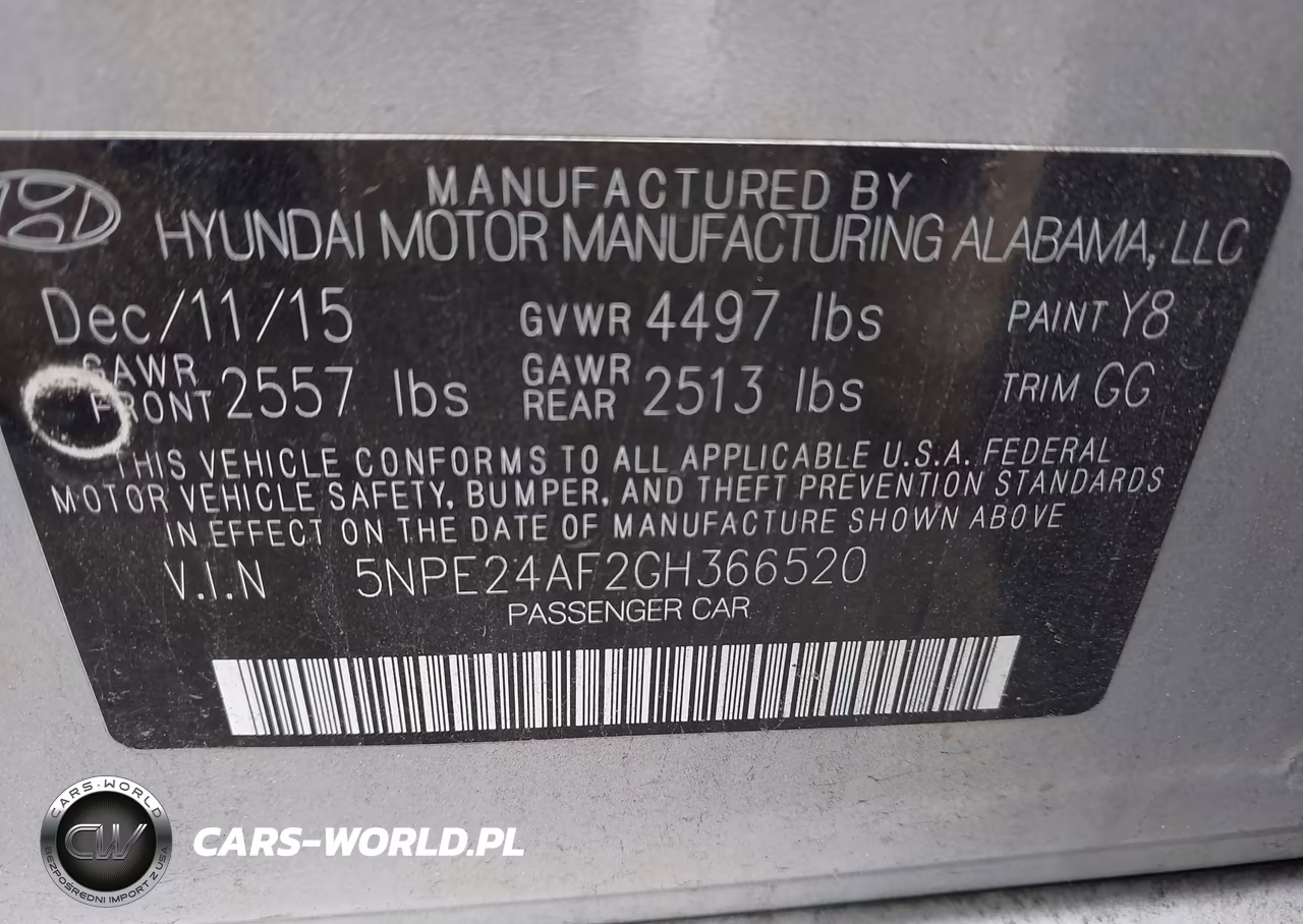 2016 Hyundai Sonata Se VIN:5NPE24AF2GH366520 - 9